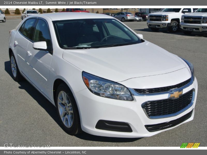Summit White / Jet Black/Titanium 2014 Chevrolet Malibu LT