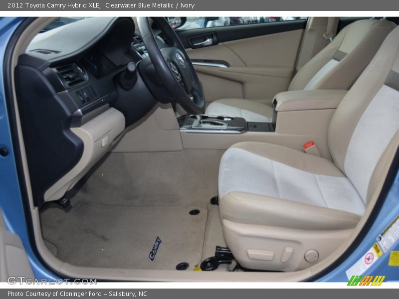 Clearwater Blue Metallic / Ivory 2012 Toyota Camry Hybrid XLE