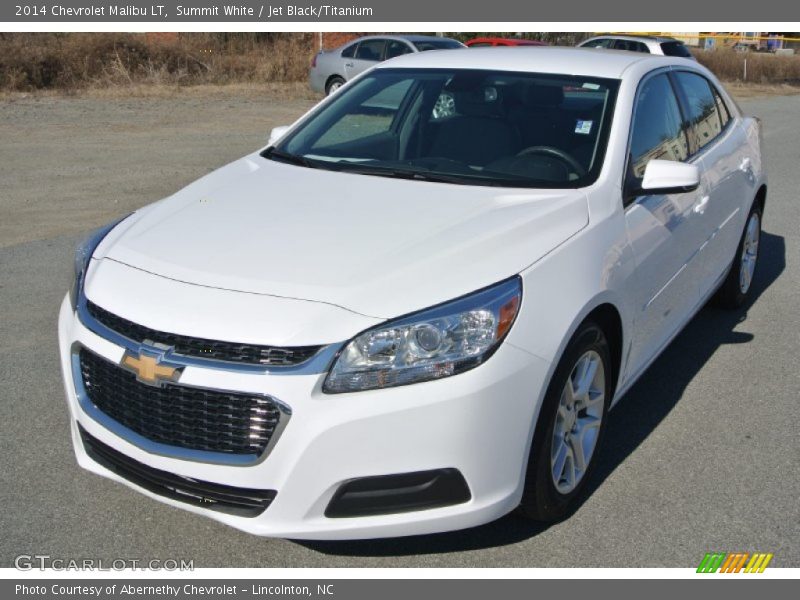 Summit White / Jet Black/Titanium 2014 Chevrolet Malibu LT