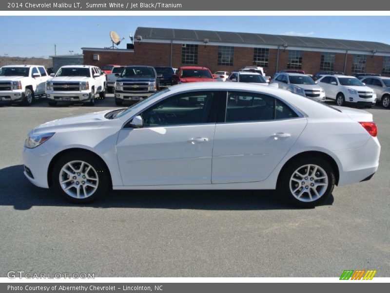 Summit White / Jet Black/Titanium 2014 Chevrolet Malibu LT