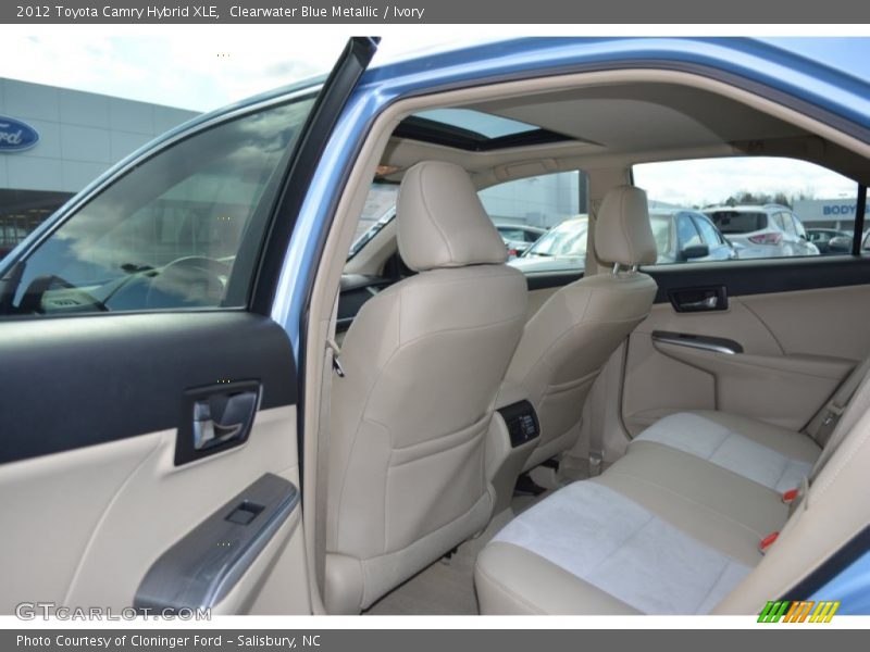 Clearwater Blue Metallic / Ivory 2012 Toyota Camry Hybrid XLE