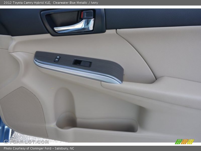 Clearwater Blue Metallic / Ivory 2012 Toyota Camry Hybrid XLE