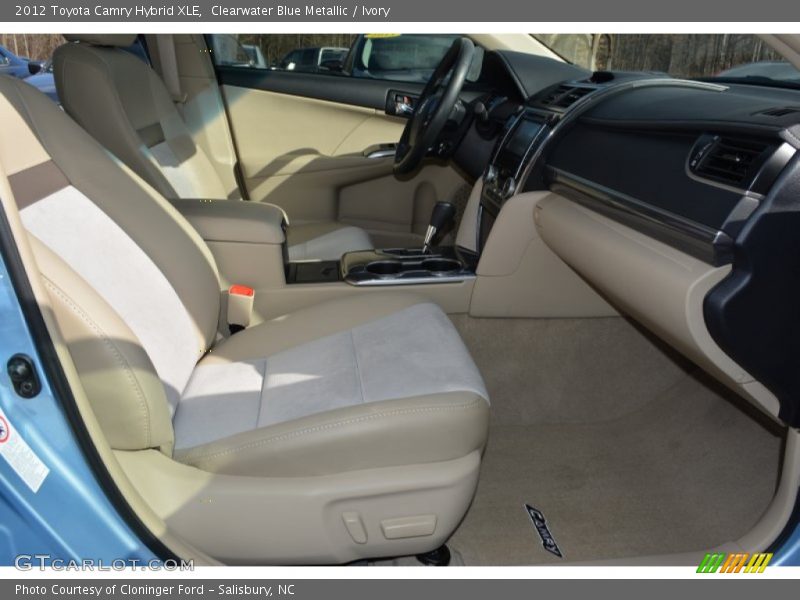 Clearwater Blue Metallic / Ivory 2012 Toyota Camry Hybrid XLE