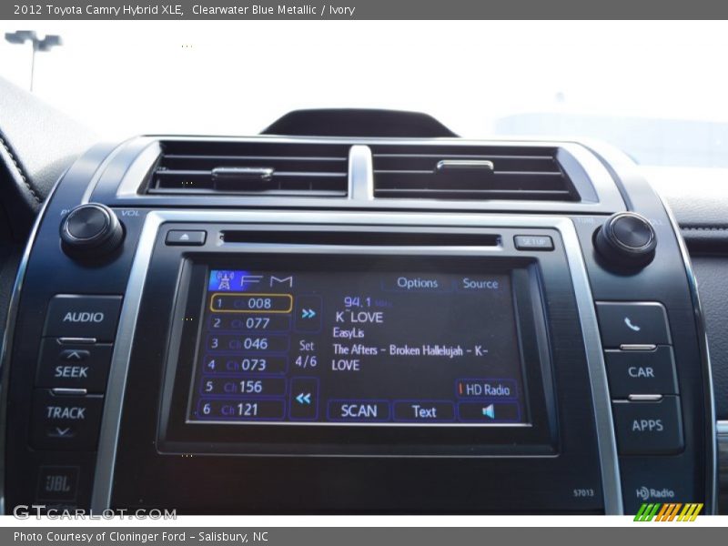 Clearwater Blue Metallic / Ivory 2012 Toyota Camry Hybrid XLE