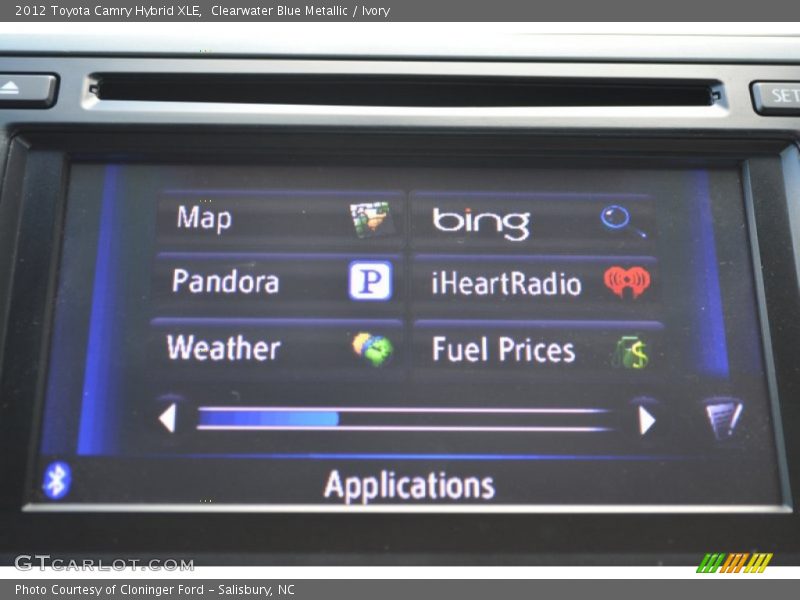 Clearwater Blue Metallic / Ivory 2012 Toyota Camry Hybrid XLE