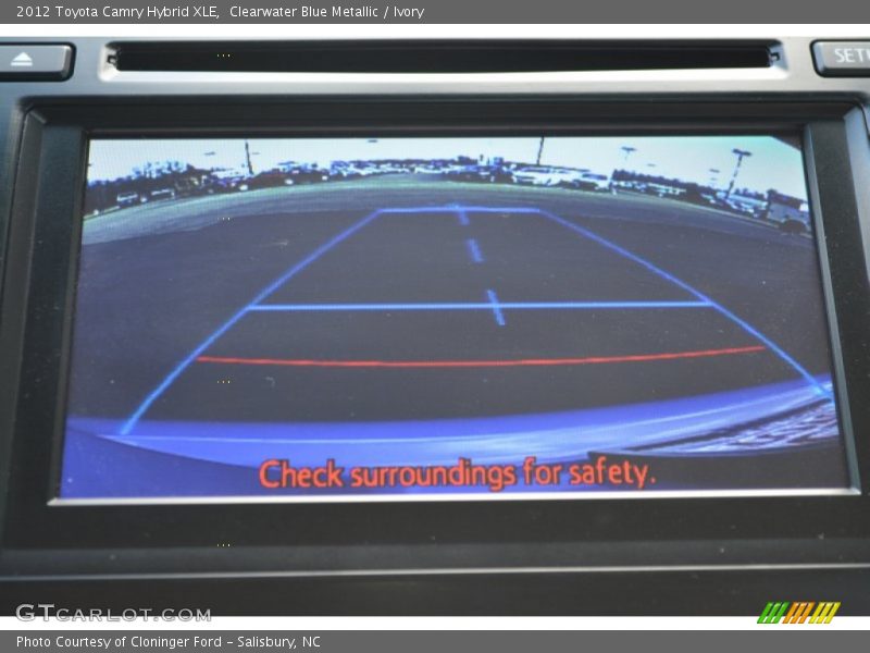 Clearwater Blue Metallic / Ivory 2012 Toyota Camry Hybrid XLE