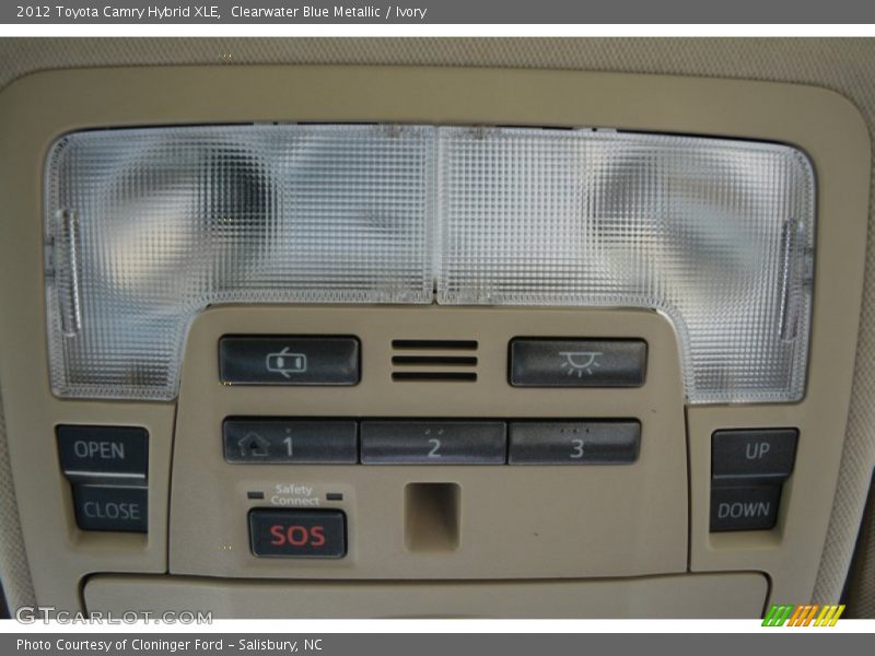 Clearwater Blue Metallic / Ivory 2012 Toyota Camry Hybrid XLE
