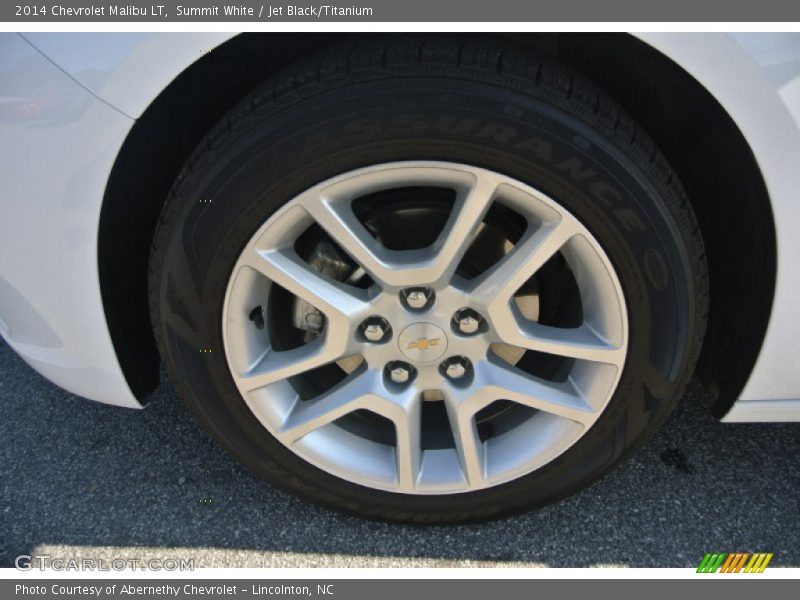 Summit White / Jet Black/Titanium 2014 Chevrolet Malibu LT