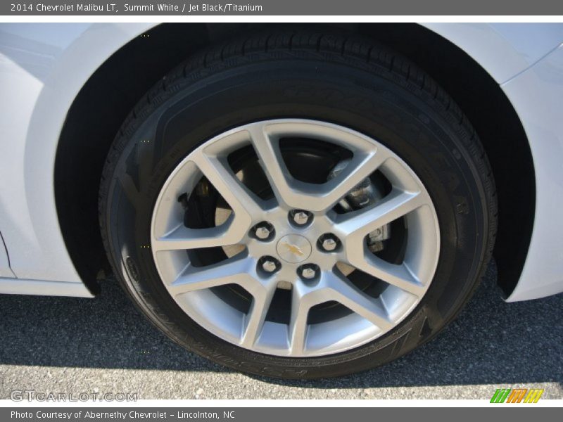 Summit White / Jet Black/Titanium 2014 Chevrolet Malibu LT