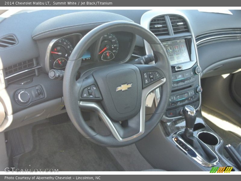 Summit White / Jet Black/Titanium 2014 Chevrolet Malibu LT