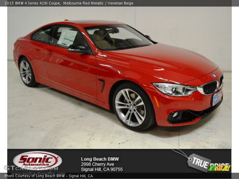 Melbourne Red Metallic / Venetian Beige 2015 BMW 4 Series 428i Coupe