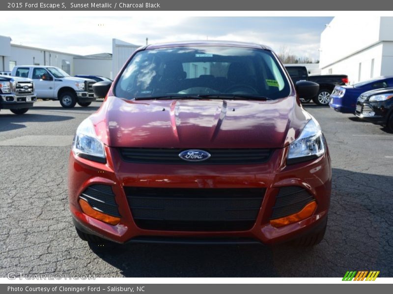 Sunset Metallic / Charcoal Black 2015 Ford Escape S