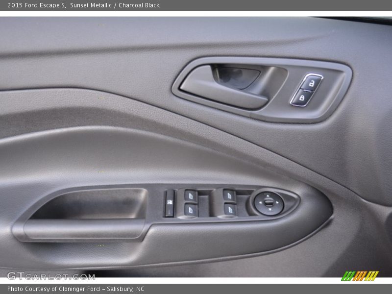 Sunset Metallic / Charcoal Black 2015 Ford Escape S