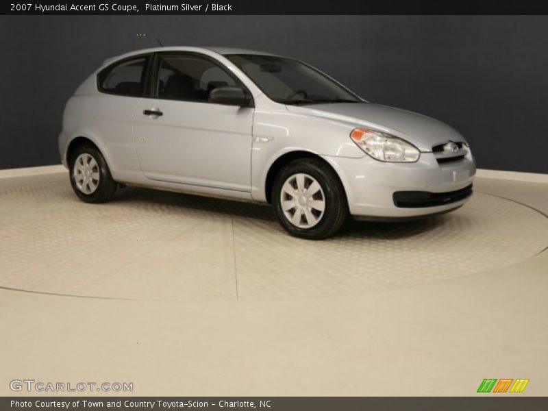 Platinum Silver / Black 2007 Hyundai Accent GS Coupe