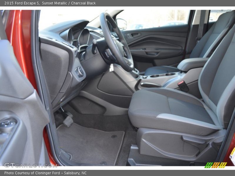 Sunset Metallic / Charcoal Black 2015 Ford Escape S