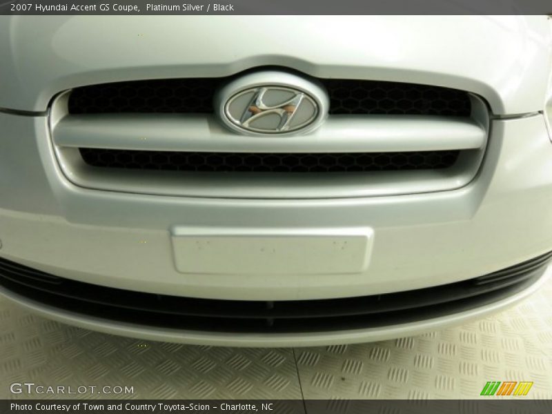 Platinum Silver / Black 2007 Hyundai Accent GS Coupe