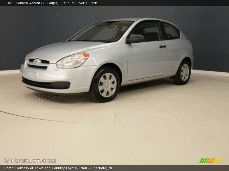 Platinum Silver / Black 2007 Hyundai Accent GS Coupe