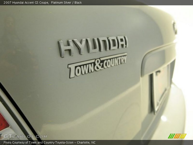 Platinum Silver / Black 2007 Hyundai Accent GS Coupe