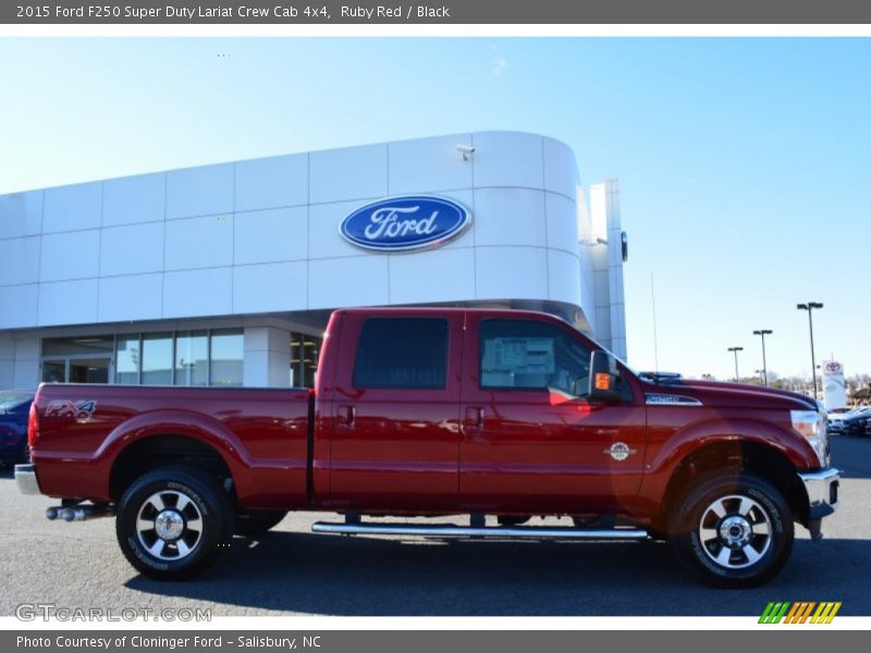 Ruby Red / Black 2015 Ford F250 Super Duty Lariat Crew Cab 4x4