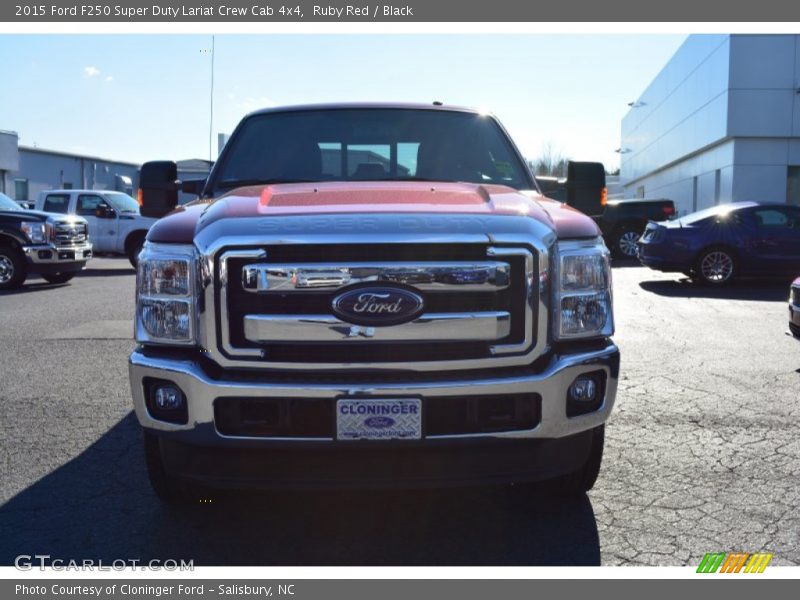 Ruby Red / Black 2015 Ford F250 Super Duty Lariat Crew Cab 4x4