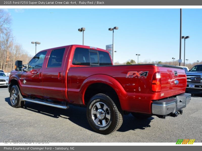 Ruby Red / Black 2015 Ford F250 Super Duty Lariat Crew Cab 4x4