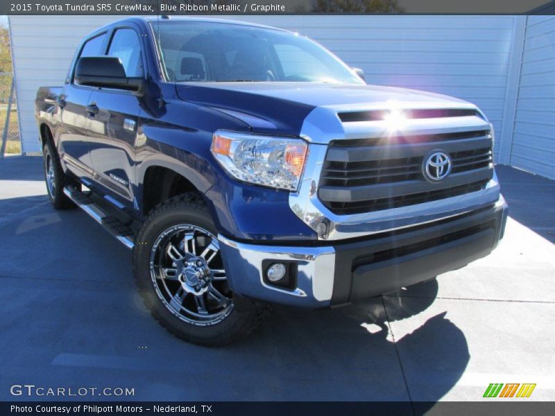 Blue Ribbon Metallic / Graphite 2015 Toyota Tundra SR5 CrewMax