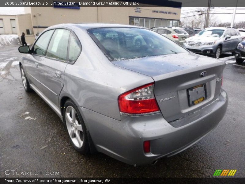 Diamond Gray Metallic / Off Black 2008 Subaru Legacy 2.5i Limited Sedan