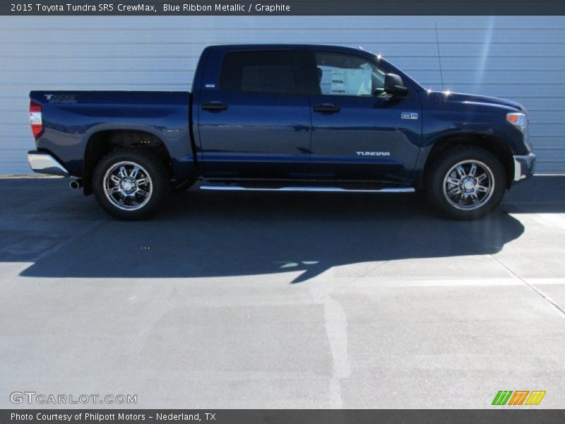 Blue Ribbon Metallic / Graphite 2015 Toyota Tundra SR5 CrewMax