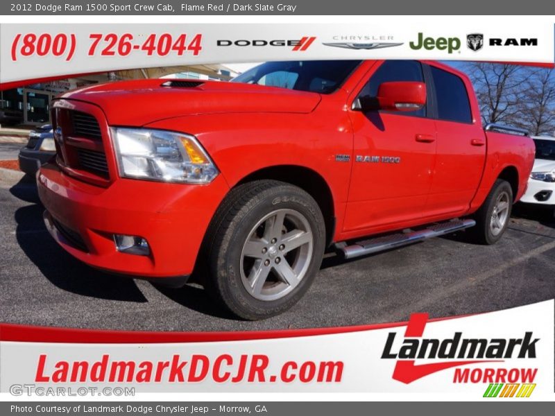 Flame Red / Dark Slate Gray 2012 Dodge Ram 1500 Sport Crew Cab
