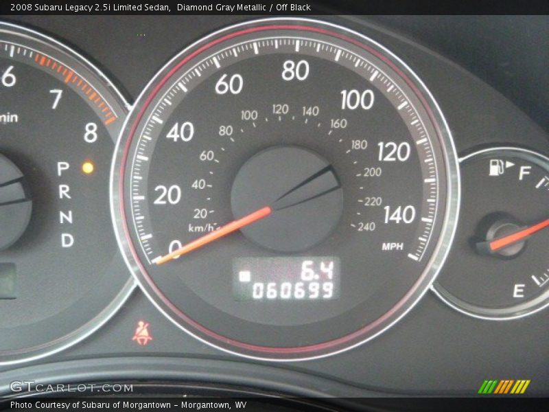 Diamond Gray Metallic / Off Black 2008 Subaru Legacy 2.5i Limited Sedan