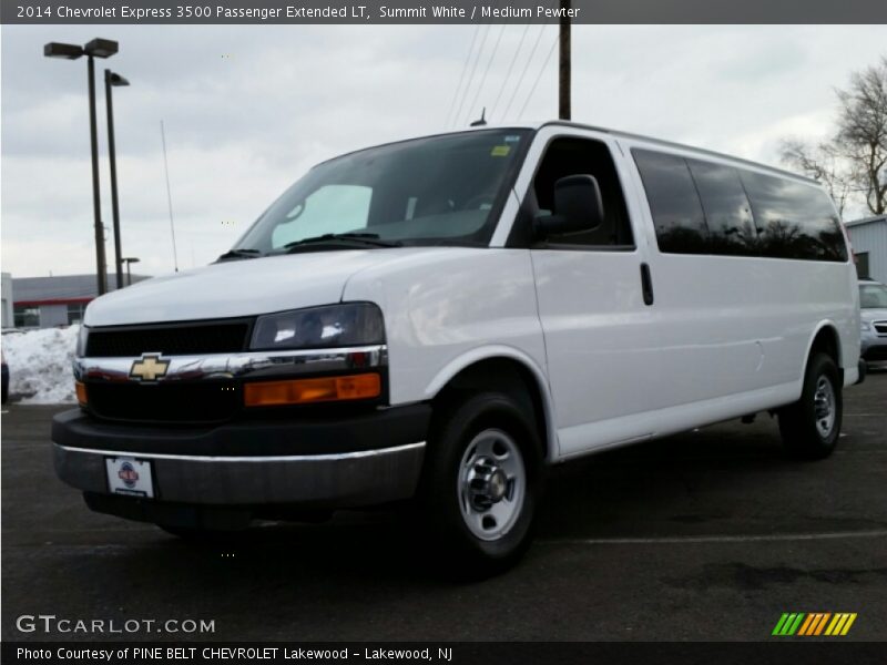 Summit White / Medium Pewter 2014 Chevrolet Express 3500 Passenger Extended LT