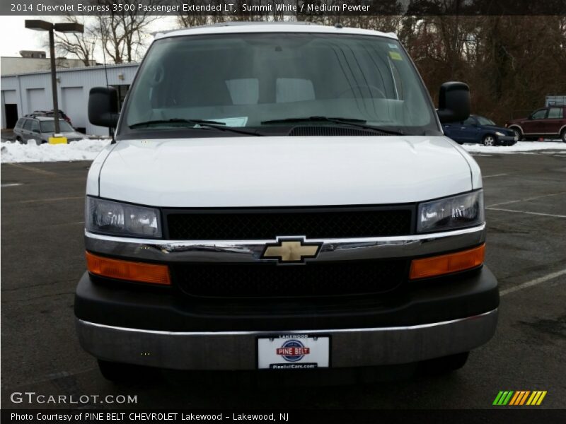 Summit White / Medium Pewter 2014 Chevrolet Express 3500 Passenger Extended LT
