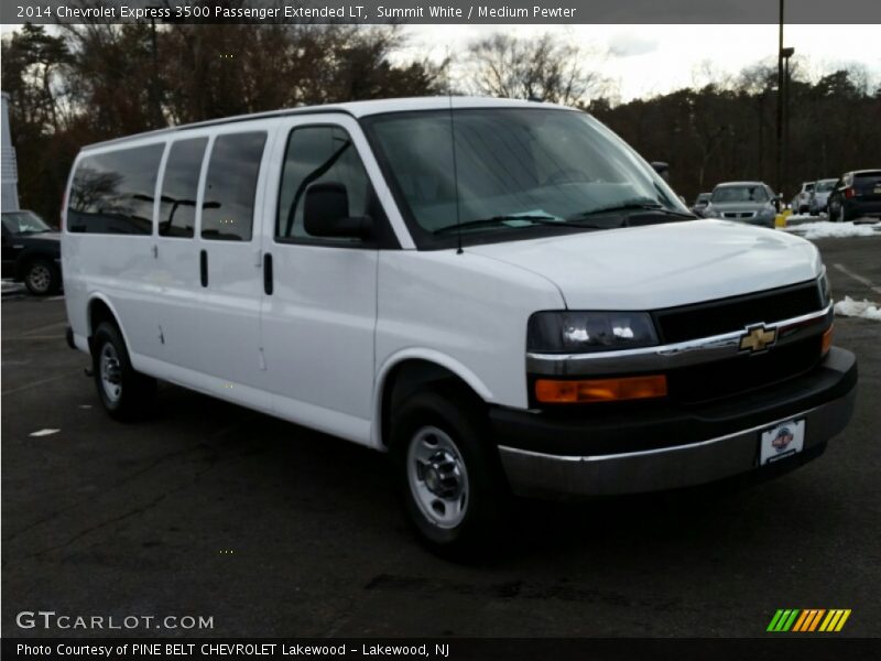 Summit White / Medium Pewter 2014 Chevrolet Express 3500 Passenger Extended LT
