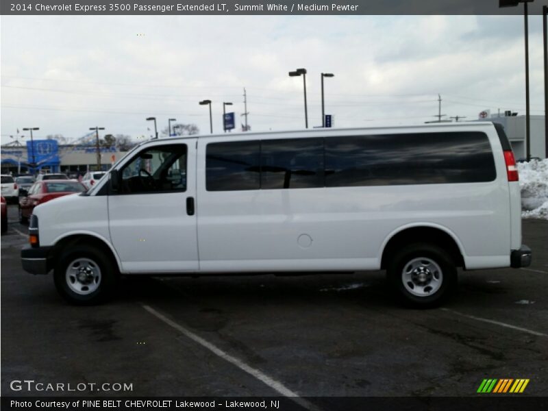Summit White / Medium Pewter 2014 Chevrolet Express 3500 Passenger Extended LT