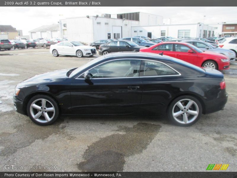 Brilliant Black / Black 2009 Audi A5 3.2 quattro Coupe