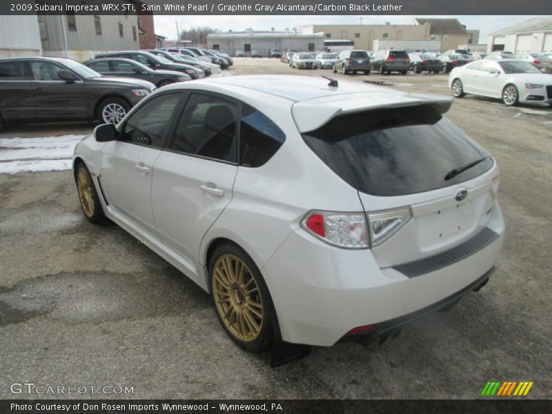 Satin White Pearl / Graphite Gray Alcantara/Carbon Black Leather 2009 Subaru Impreza WRX STi