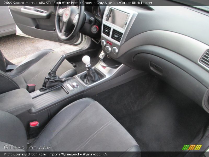 Satin White Pearl / Graphite Gray Alcantara/Carbon Black Leather 2009 Subaru Impreza WRX STi