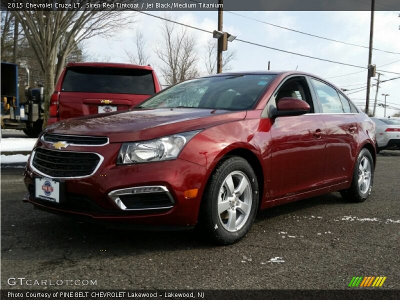 Siren Red Tintcoat / Jet Black/Medium Titanium 2015 Chevrolet Cruze LT