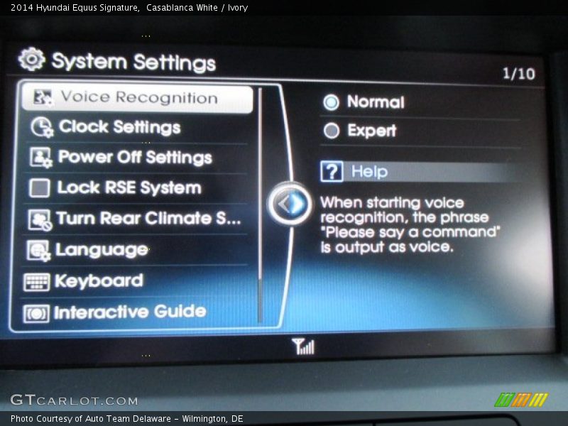 Casablanca White / Ivory 2014 Hyundai Equus Signature