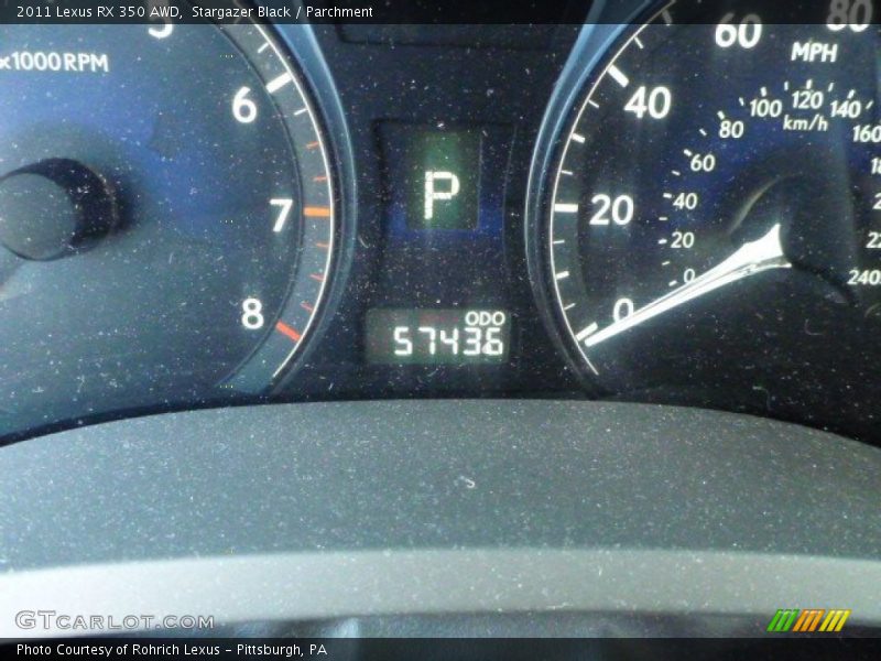 Stargazer Black / Parchment 2011 Lexus RX 350 AWD