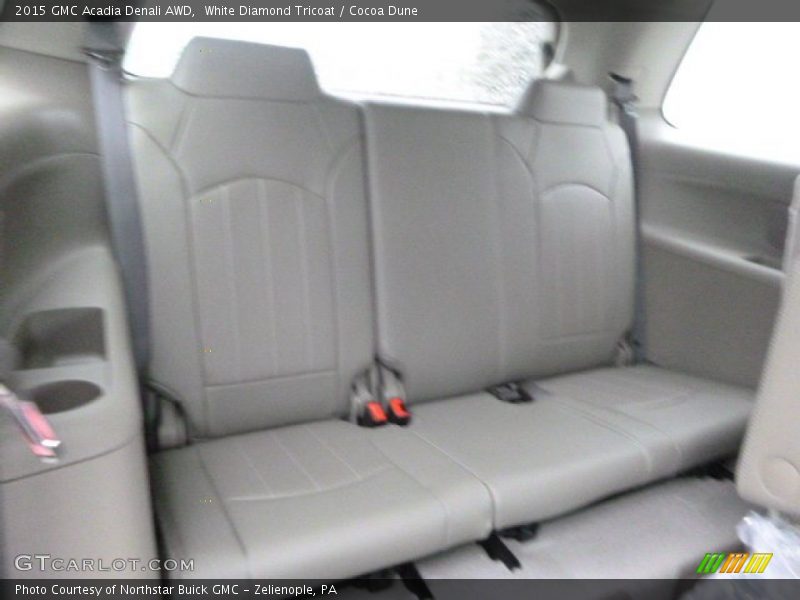 White Diamond Tricoat / Cocoa Dune 2015 GMC Acadia Denali AWD
