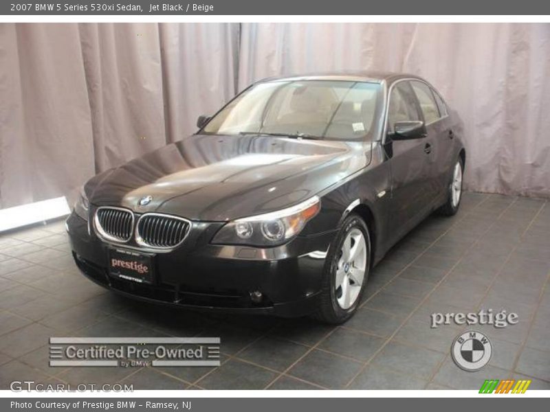 Jet Black / Beige 2007 BMW 5 Series 530xi Sedan