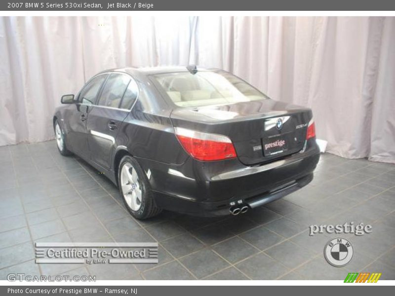 Jet Black / Beige 2007 BMW 5 Series 530xi Sedan