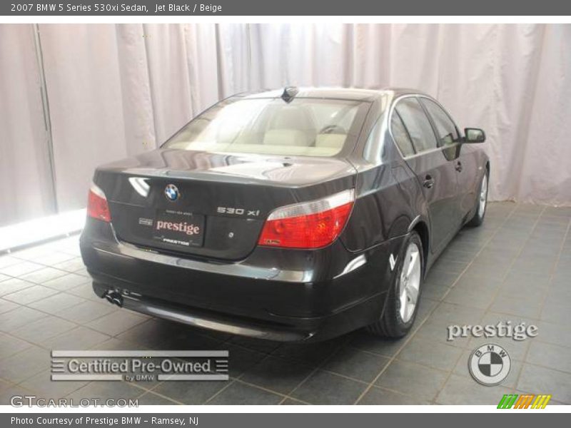 Jet Black / Beige 2007 BMW 5 Series 530xi Sedan