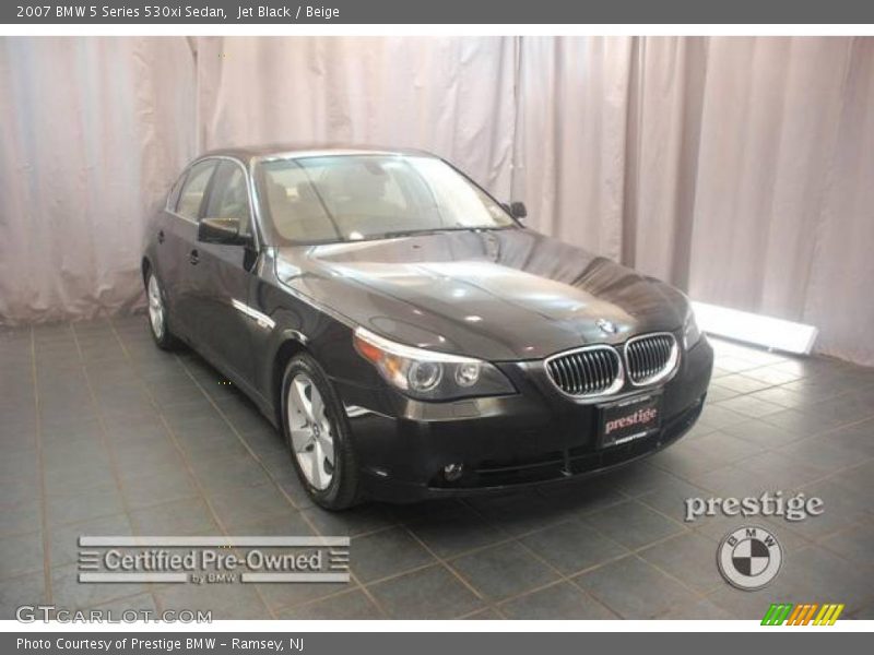 Jet Black / Beige 2007 BMW 5 Series 530xi Sedan