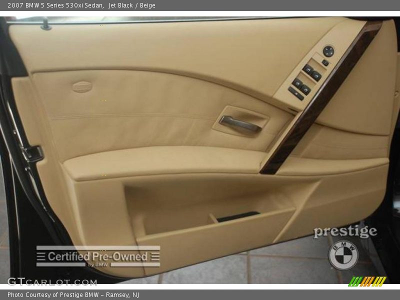 Jet Black / Beige 2007 BMW 5 Series 530xi Sedan