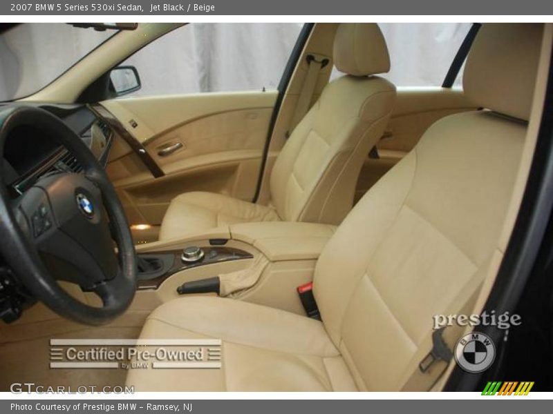 Jet Black / Beige 2007 BMW 5 Series 530xi Sedan