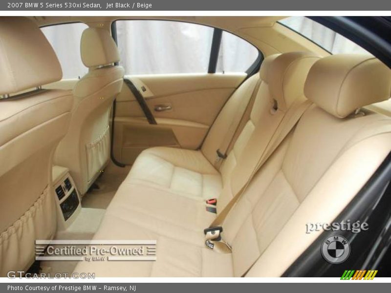 Jet Black / Beige 2007 BMW 5 Series 530xi Sedan