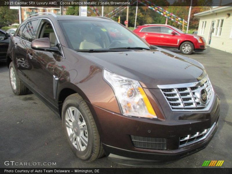 Cocoa Bronze Metallic / Shale/Brownstone 2015 Cadillac SRX Luxury AWD
