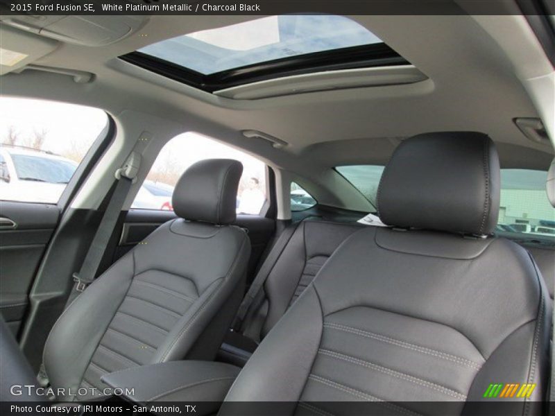 White Platinum Metallic / Charcoal Black 2015 Ford Fusion SE